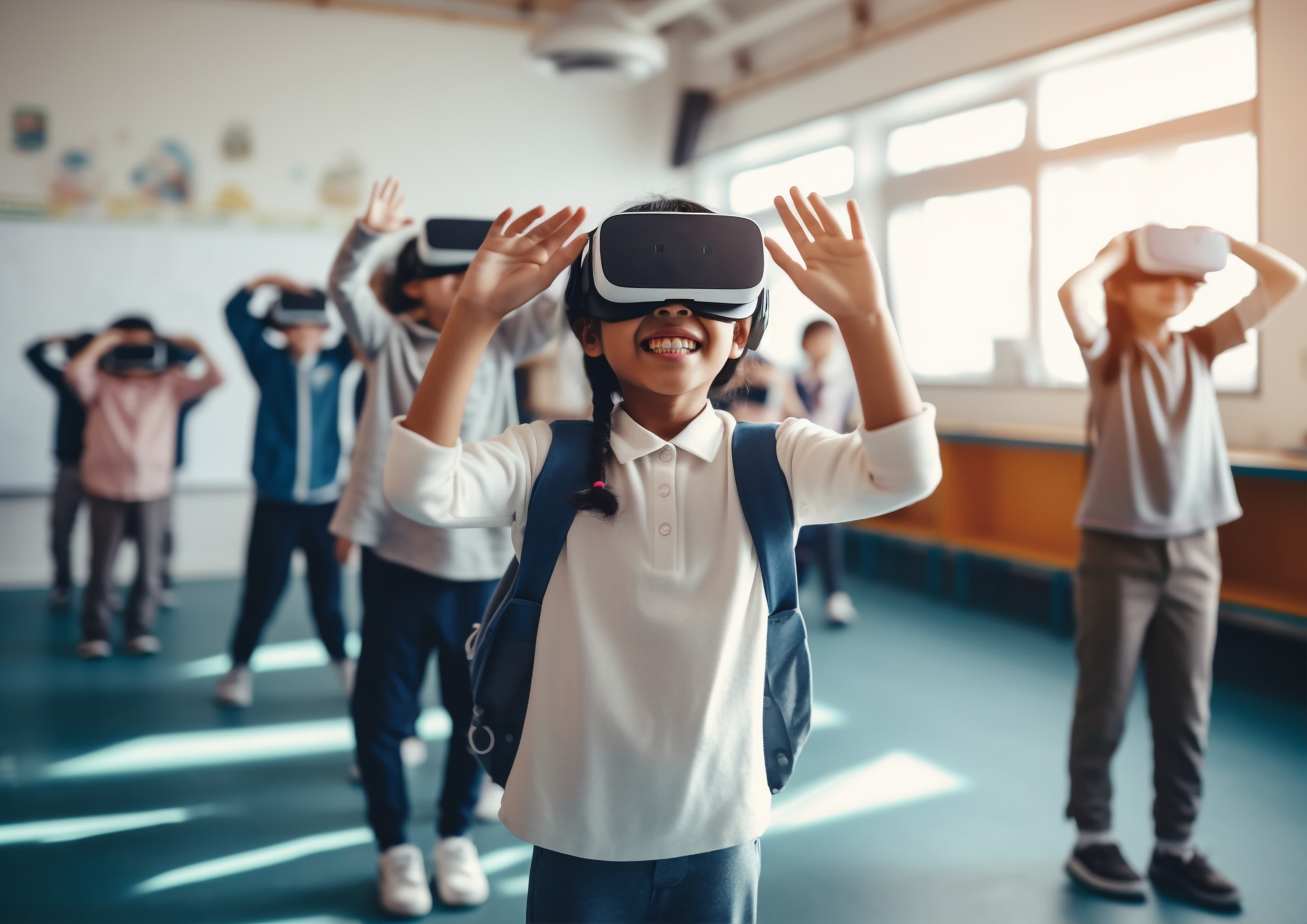 kids-with-vr-glasses-abstract-futuristic-school-classroom